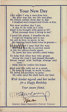 Kamp Kaaterskill Pownal VT Happy Birthday Your New Day Postcard 1941 picture