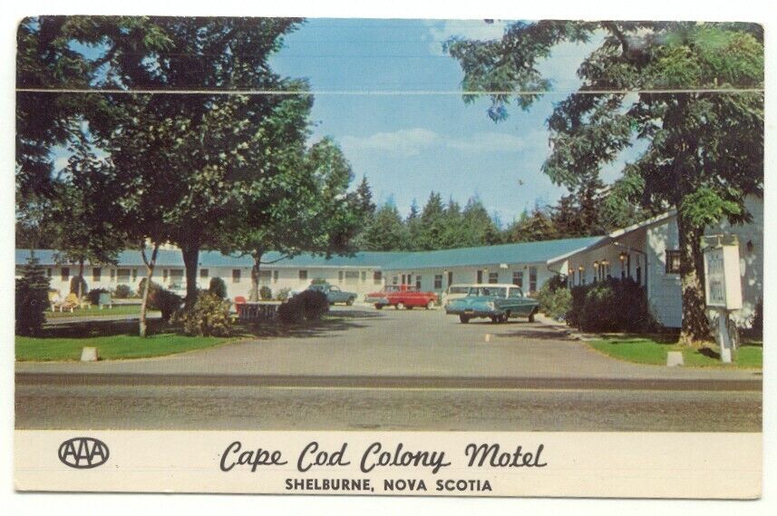 Shelburne Nova Scotia Cape Cod Colony Motel Postcard ~ Canada