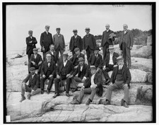 Group at Appledore, Isle of Shoals, New Hampshire Isles of c1900 Old Photo picture