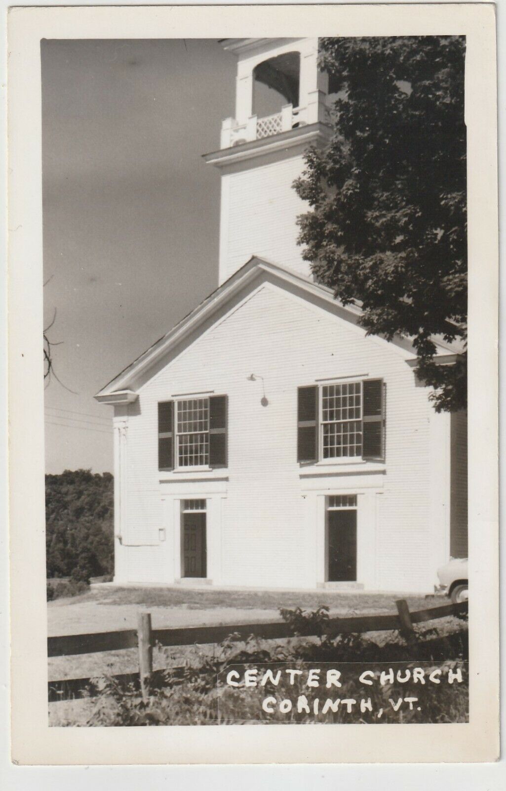RPPC - Corinth, VT -Center Church - Vintage