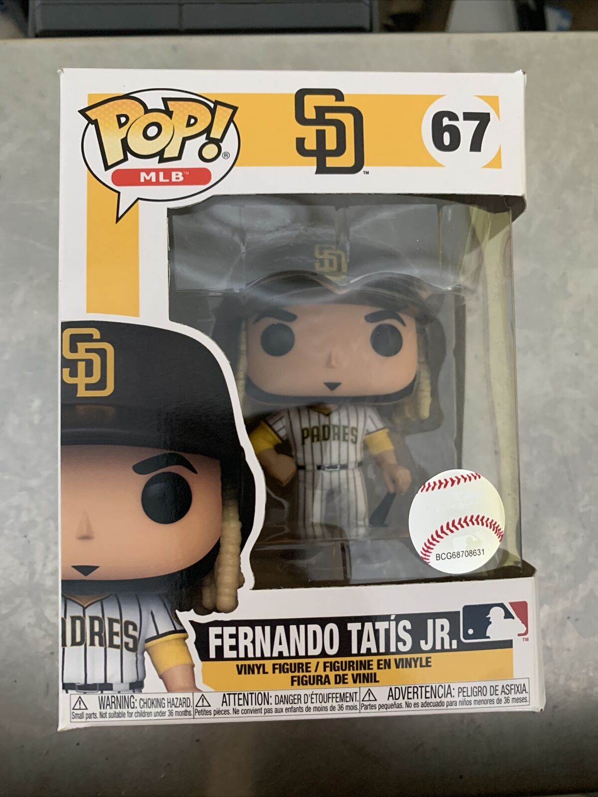 Funko Pop Fernando Tatis Jr. San Diego Padres NL West SD MLB Pop 67 Box Ok Cond