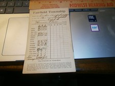 1900'S FAIRFIELD TOWNSHIP BUTLER COUNTY OHIO GORDON AUGSPURGER REPORT CARD 5TH picture