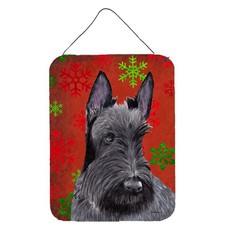 Caroline's Treasures SC9426DS1216 Scottish Terrier Red Green Snowflakes picture