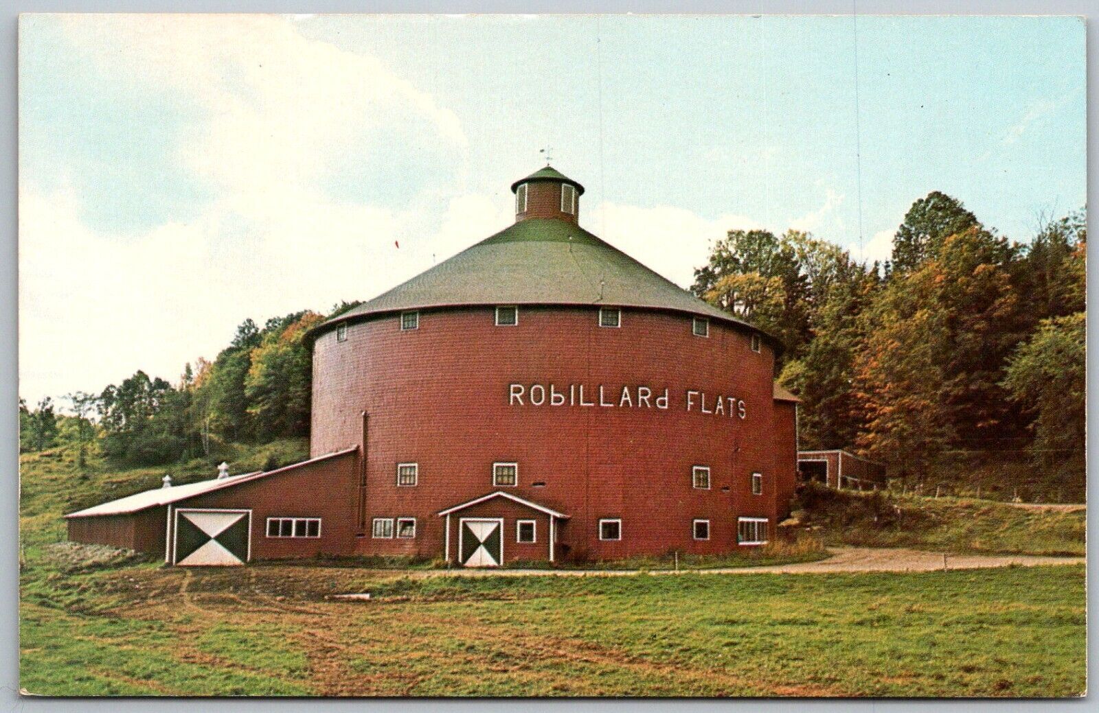 Irasburg Vermont 1960s Postcard Round Barn