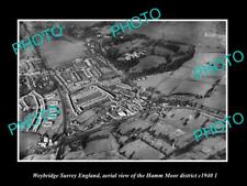 OLD 8x6 HISTORIC PHOTO WEYBRIDGE SURREY ENGLAND AERIAL VIEW HAMM MOOR c1940 2 picture