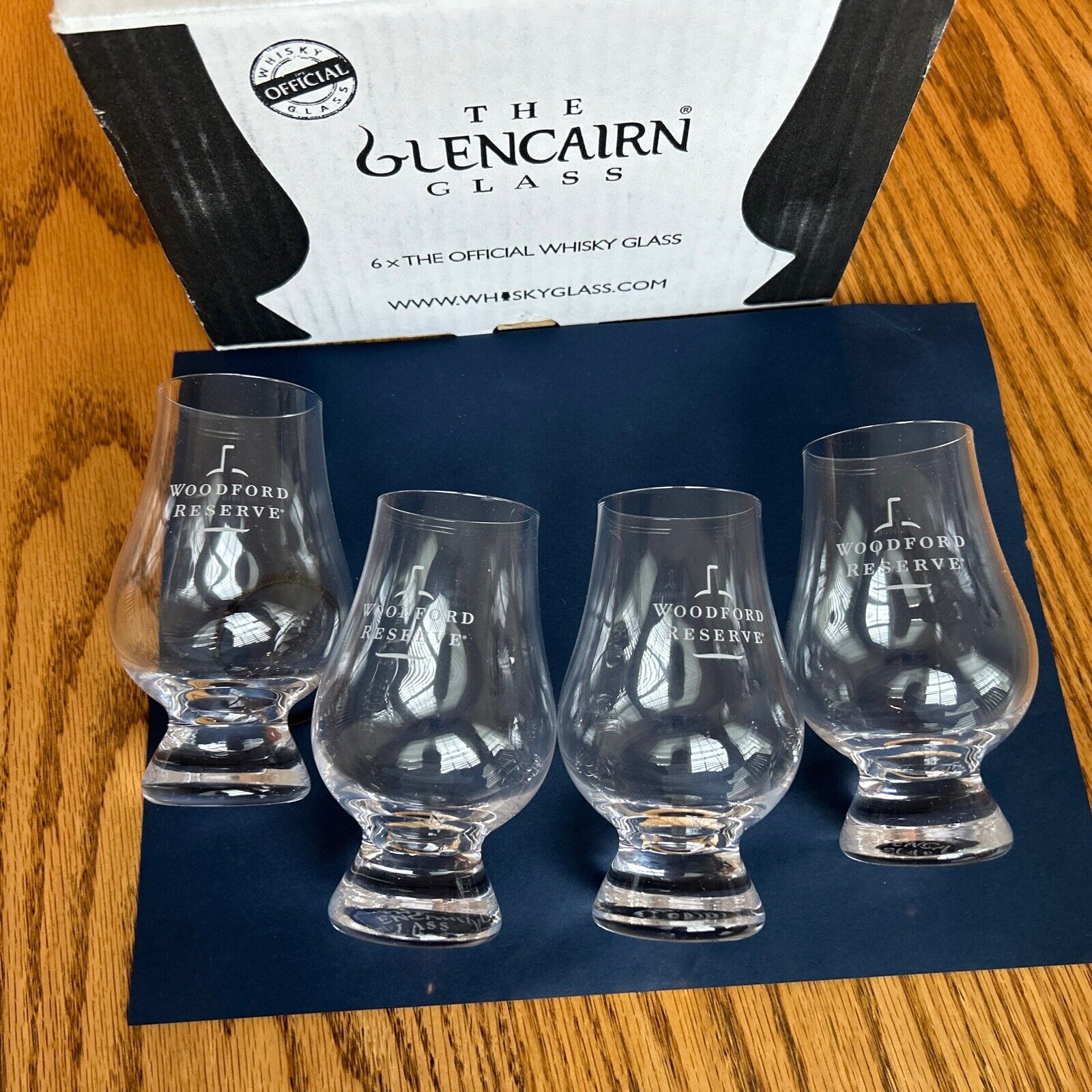 Woodford Reserve Glencairn Whiskey Bourbon Tasting Glass NEW Set Of 4