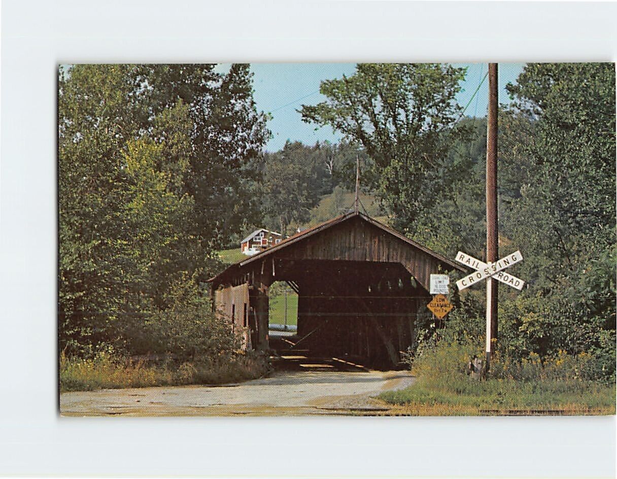 Postcard Old Covered Bridge at Cambridge Junction Cambridge Vermont USA