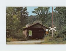 Postcard Old Covered Bridge at Cambridge Junction Cambridge Vermont USA picture