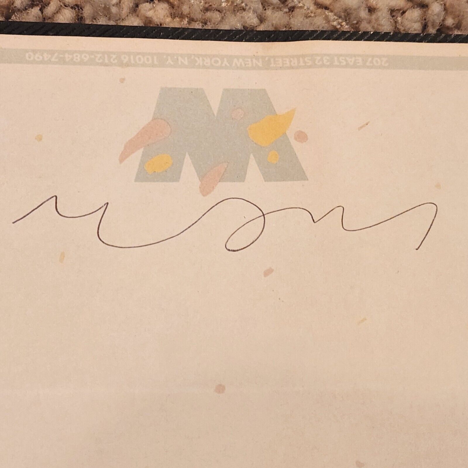 RARE SIGNED Milton Glaser Letter w His Letterhead Hand-Signed Autograph 