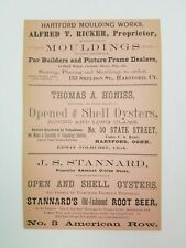 1886 Hartford Connecticut Advertisement Honiss Stannard Oysters Root Beer   picture