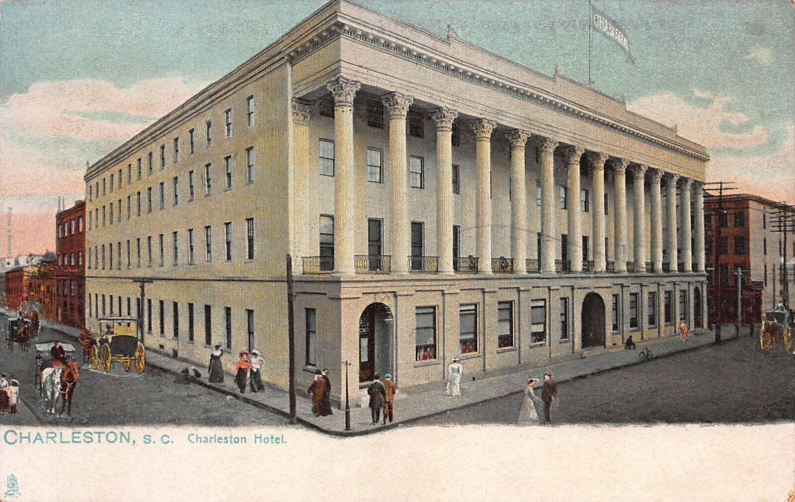 Charleston Hotel, Charleston, S.C., Early Postcard, Published by Tuck & Sons