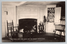 Great Room John Alden House Duxbury Massachusetts MA Collotype Vtg Postcard picture