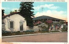 Monterey, CA, Sherman & Halleck HQ, Larkin House, 1938 Vintage Postcard b6972 picture