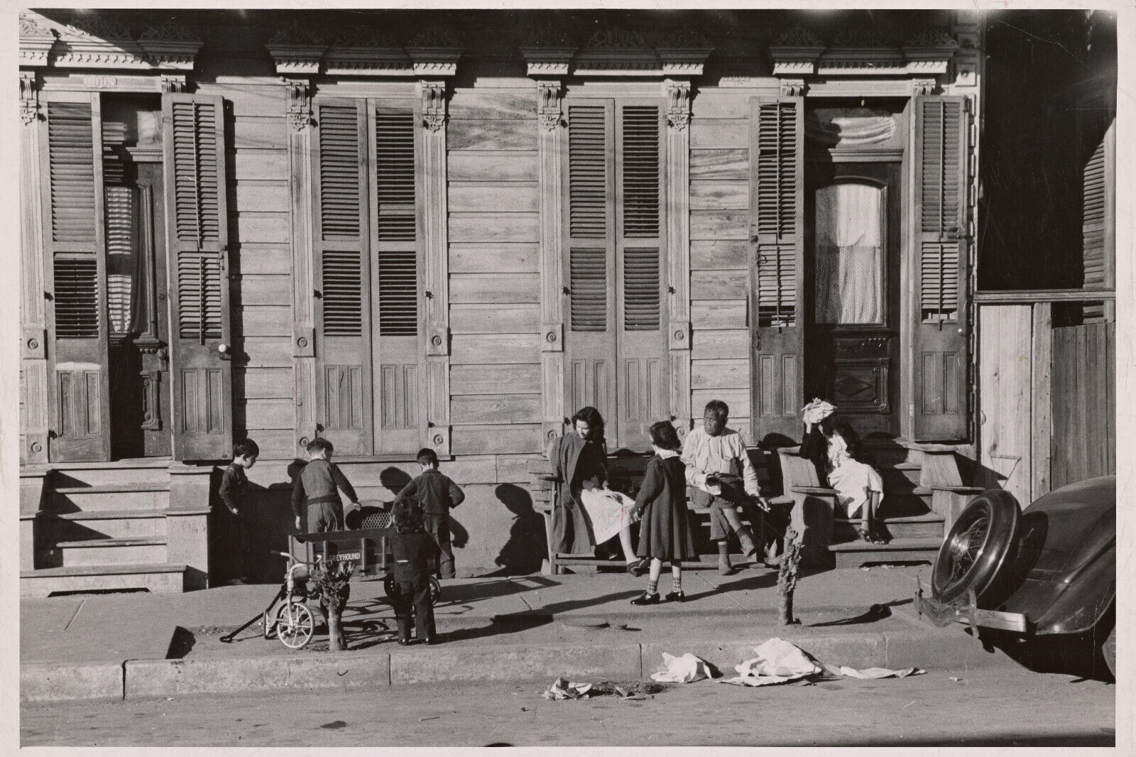 Old 4X6 Photo, 1930's Sunday afternoon in New Orleans, Louisiana 4001049