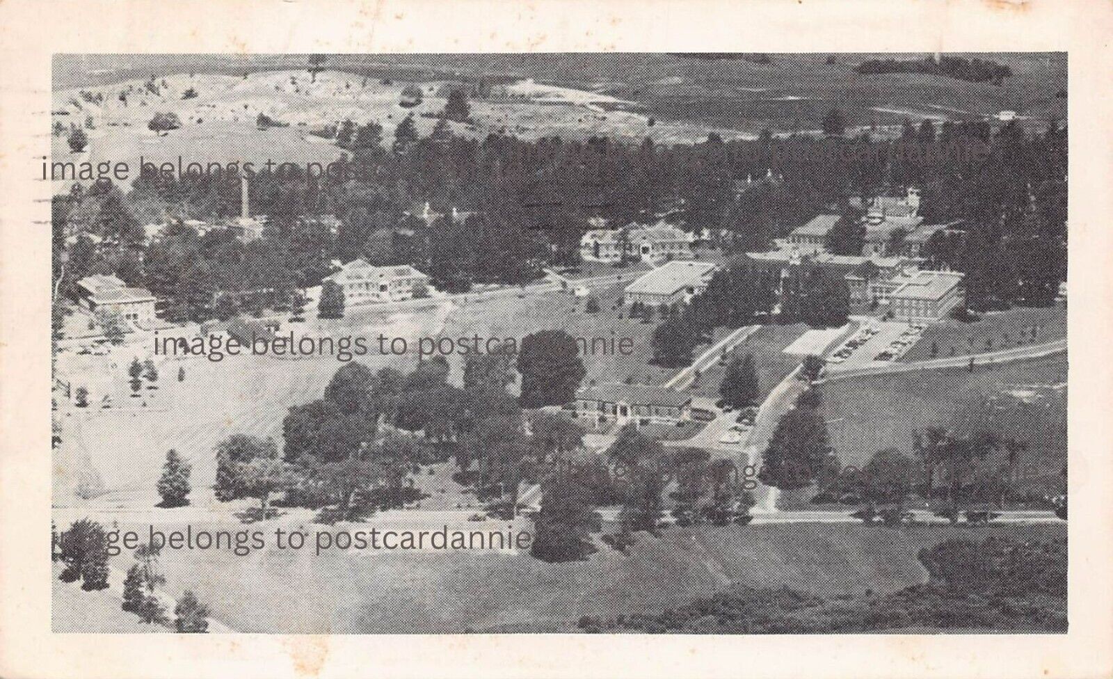 Pineland Hospital and Training Center Insane Asylum Pownal Maine Vtg Postcard W6