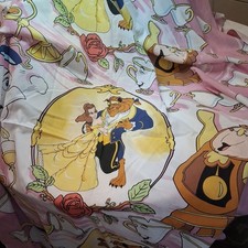 Vintage Disney Beauty & The Beast Twin Flat Sheet picture