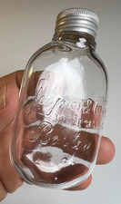 Antique c1905 Jaynes & Co Boston Toilet Water Glass Pocket Bottle Aluminum Cap picture
