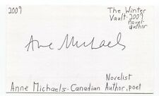 Anne Michaels Signed 3x5 Index Card Autographed Signature Author Writer picture