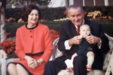 President Lyndon Baines Johnson White House Photo 1967 Jacqueline Kennedy Garden picture