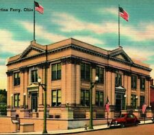 Martins Ferry Ohio OH City Building Unused UNP Vtg Linen Postcard Tichnor picture