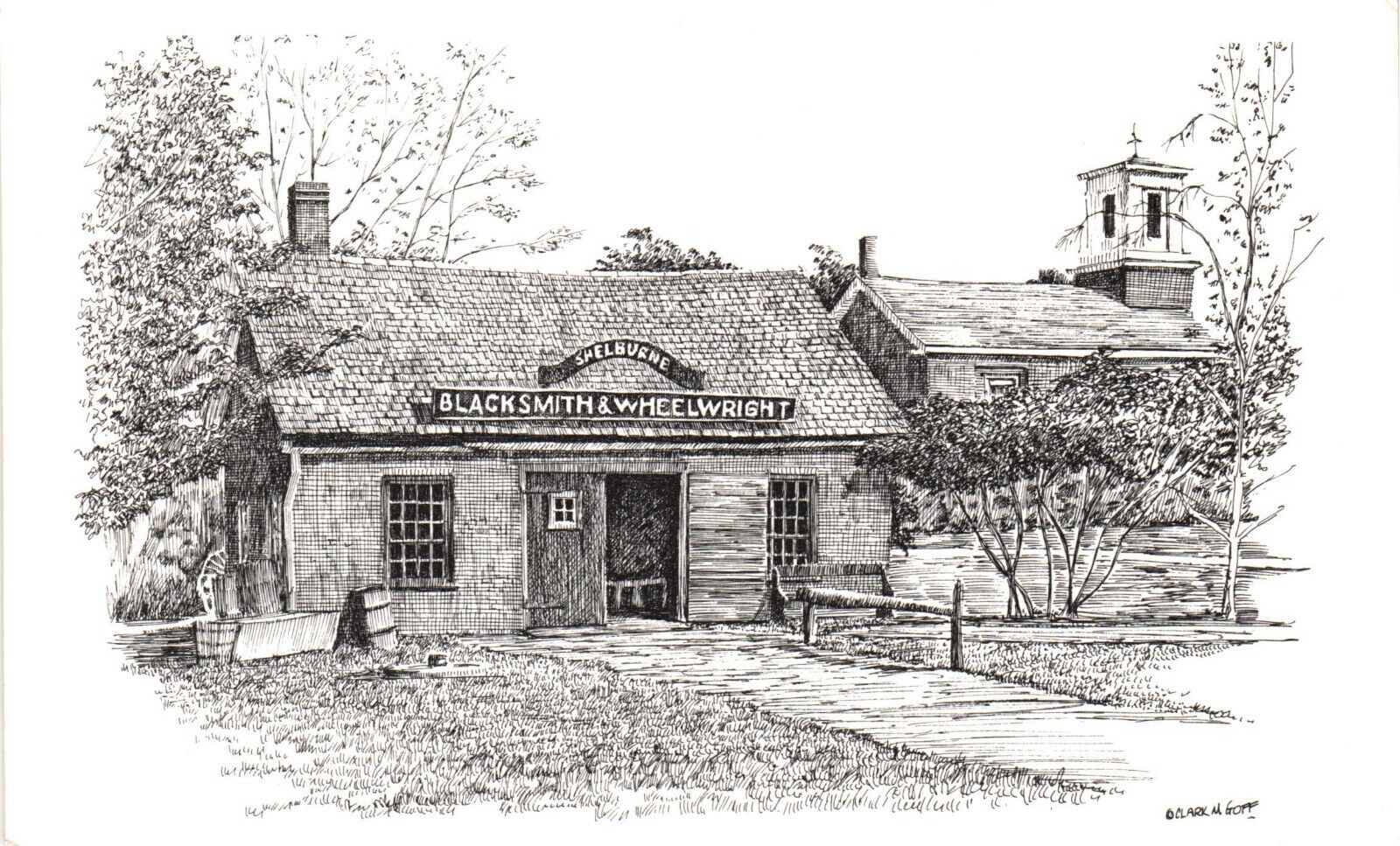 Vintage Postcard - The Blacksmith & Wheelwright Shop Shelburne Vermont VT #12812