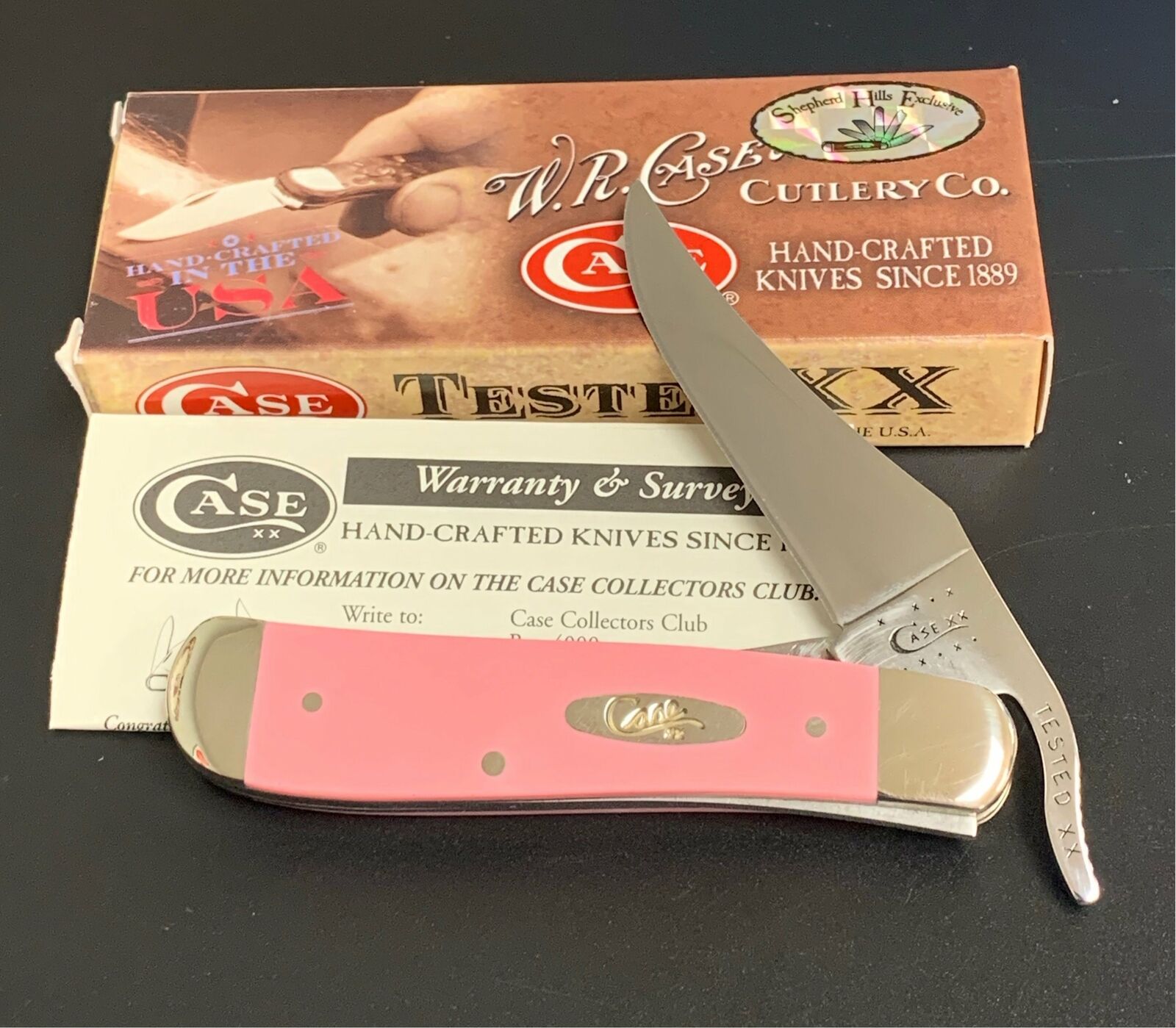 2011 CASE XX 41953L PINK HANDLE RUSSLOCK POCKET KNIFE NOS
