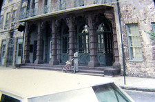 Man Bicycle Dock Street Theatre Charleston Vtg 1968 Kodak Slide Film Photograph- picture