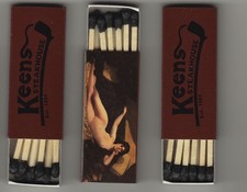 Keens Steakhouse west 36th street  NYC New York City Matchbox Matches EX RARE picture