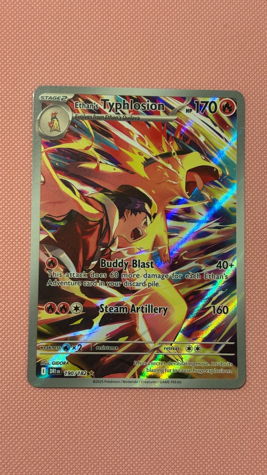 Pokemon TCG Ethan's Typhlosion 190/182 Destined Rivals Full Art English Card Pokemon TCG Ethan's Typhlosion 190/182 Destined Rivals Full Art English Card