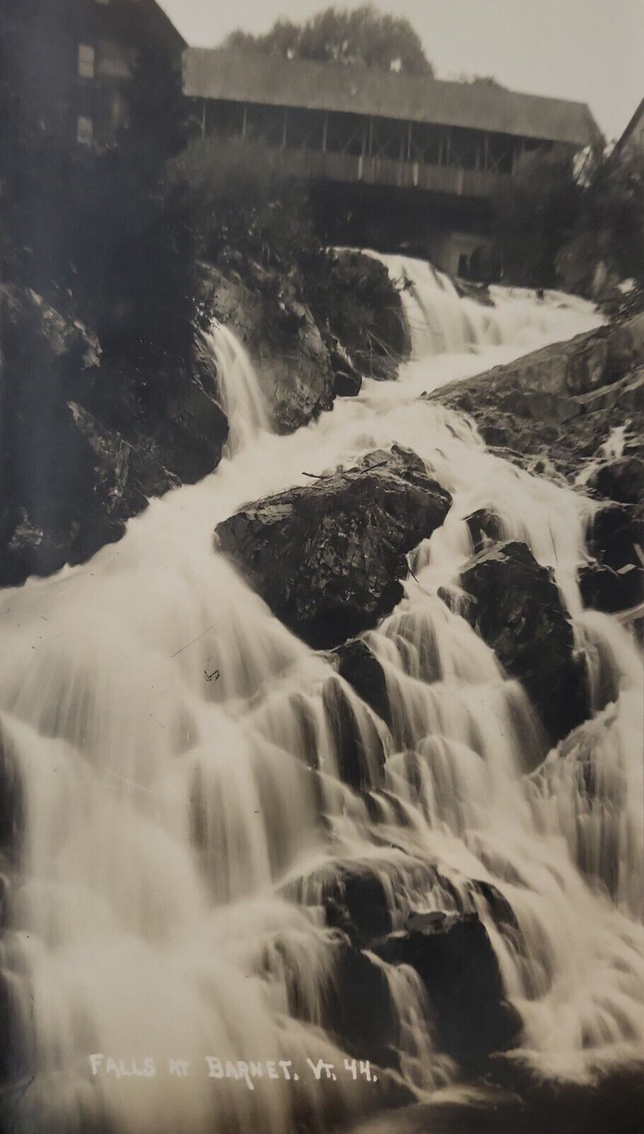 RPPC Vintage Postcard - Falls At Barnet Vermont