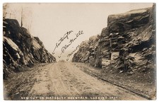 RPPC MILLDALE CT WATERBURY new road cut Waterbury Mtn 1910 nice picture