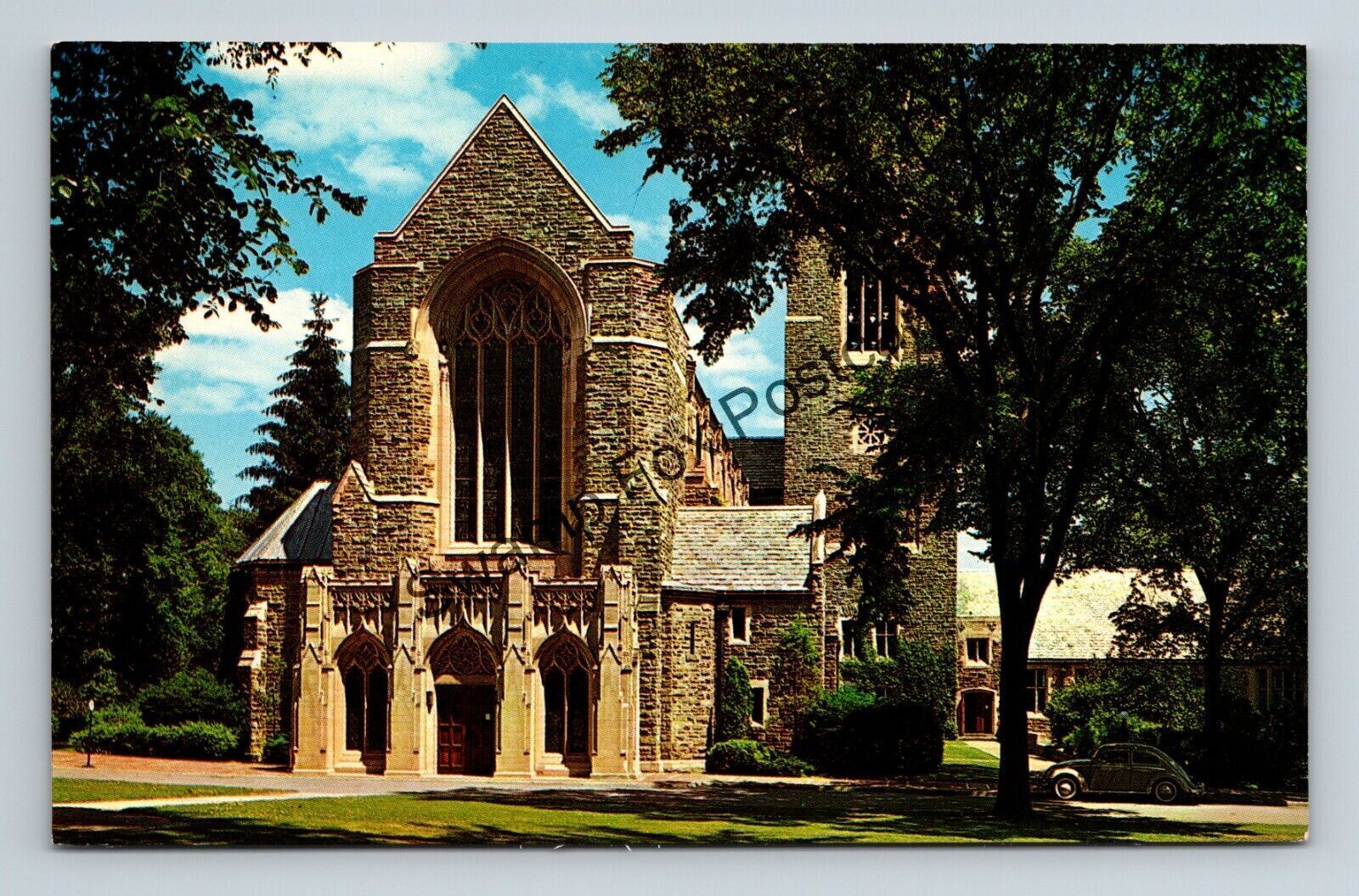 Postcard Christ Church Cranbrook Bloomfield Hills Michigan Vintage