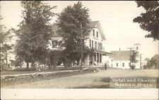 Goshen MA Hotel & Church c1905 Real Photo Postcard picture