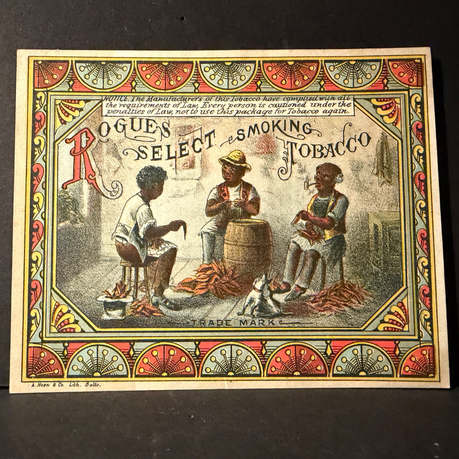 RARE TOBACCO LABEL - \