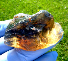Libyan Desert Glass Meteorite Tektite impact specimen(350 crt)Dark Green Gem A+ picture
