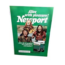 1975 Newport Cigarettes Alive With Pleasure Vintage Print ad picture
