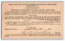 1926 Erie & Niagara County Farmers Insurance Assoc Williamsville NY Postcard picture