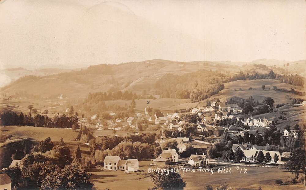 South Ryegate Vermont View from  Terry Hill Real Photo Postcard AA75227
