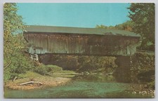 Worral Covered Bridge Bartonsville Chester VT Steamtown Don Sieburg Postcard picture