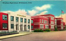 Windham High School Building Willimantic Connecticut CT UNP Linen Postcard picture