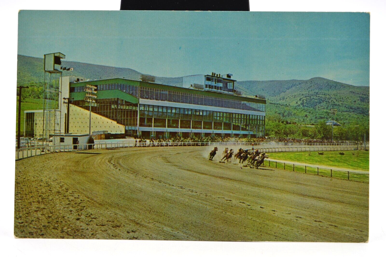 Vintage - Green Mountain Park - Pownal, VT - Horse Racing Unused Postcard