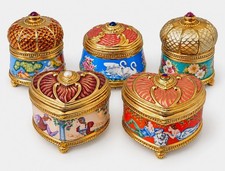 Vintage Franklin Mint Porcelain Music Boxes - Lot of 5 picture