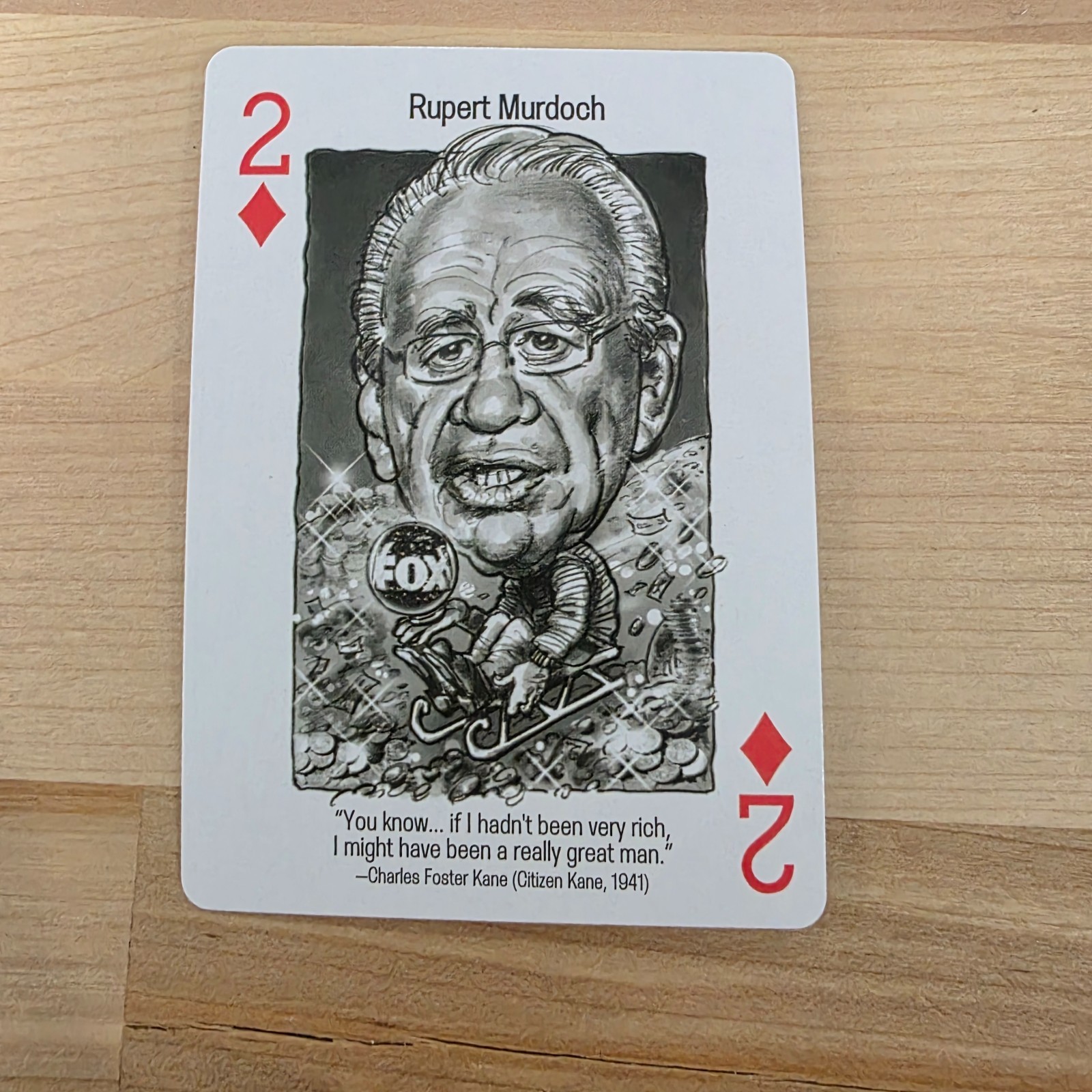 RUPERT MURDOCH ~ TWO of DIAMONDS ~ Politicards \'08 - SINGLE RUPERT MURDOCH ~ TWO of DIAMONDS ~ Politicards \'08 - SINGLE