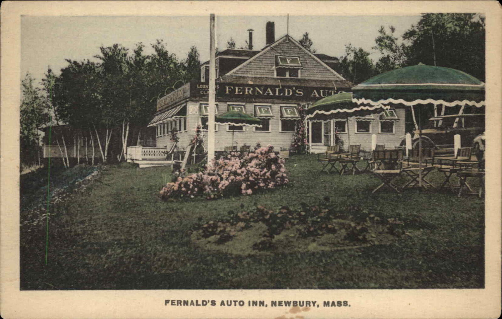 Newbury Massachusetts MA Fernald\'s Auto Inn Vintage Postcard