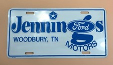 JENNINGS Motors FORD CHRYSLER Dealership License Plate Woodbury TN picture