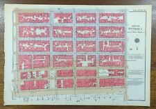Vintage 1934 LOWER EAST SIDE MANHATTAN NEW YORK CITY NY Map ~ G.W. BROMLEY picture
