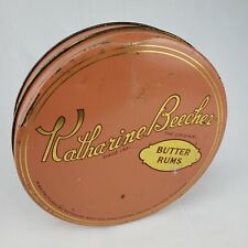 Vintage Katharine Beecher Original Butter Rums Round Advertising Candy Tin Can picture