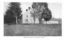 Coventry CT-Connecticut Nathan Hale Birthplace, Young Spy, Yale Vintage Postcard picture