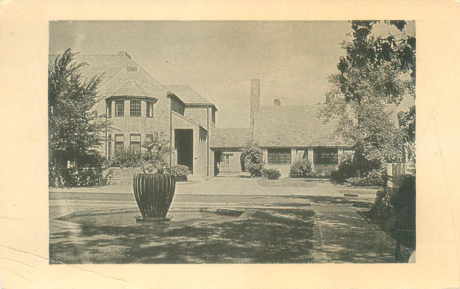 Bloomfield Hills, Michigan Cranbrook Academy of Art Exterior View B&W  Postcard