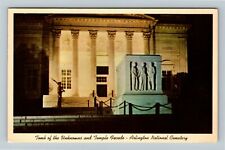 Arlington VA- Virginia, Tomb of Unknowns & Temple Facade, Chrome c1969 Postcard picture